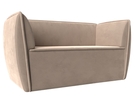 Диван кухонный прямой Бергамо 2-х местный, Велюр, SEVEN 729 бежевый