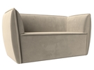 Диван кухонный прямой Бергамо 2-х местный, Микровельвет, Бежевый