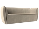 Диван кухонный прямой Бергамо 3-х местный, Микровельвет, Бежевый