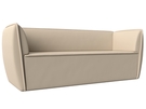 Диван кухонный прямой Бергамо 3-х местный, Экокожа, Бежевый
