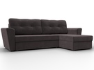 Диван угловой Амстердам Лайт правый угол, Велюр, SEVEN 727 коричневый