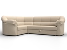 Диван угловой Карнелла левый угол, Экокожа, Бежевый