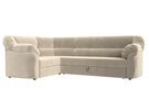 Диван угловой Карнелла левый угол, Микровельвет, Бежевый