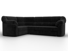 Диван угловой Карнелла левый угол, Велюр, SEVEN 35 черный