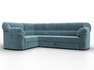 Диван угловой Карнелла левый угол, Велюр, SEVEN 113 бирюзовый