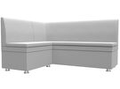 Диван кухонный угловой Уют левый угол, Экокожа, Белый
