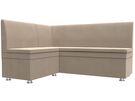 Диван кухонный угловой Уют левый угол, Велюр, SEVEN 729 бежевый