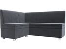 Диван кухонный угловой Уют левый угол, Велюр, SEVEN 17 серый