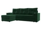 Диван угловой Верона Лайт левый угол, Велюр, SEVEN 626 зеленый