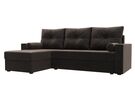 Диван угловой Верона Лайт левый угол, Велюр, SEVEN 727 коричневый