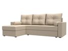 Диван угловой Верона Лайт левый угол, Экокожа, Бежевый