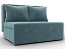 Диван прямой Лагуна, Велюр, Seven 113 бирюзовый;Seven 729 бежевый