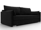 Диван прямой Сайгон, Микровельвет, Черный