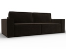 Диван прямой Куба, Микровельвет, Коричневый