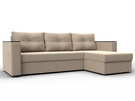 Диван угловой Атланта без стола универсальный угол, Велюр, SEVEN 729 бежевый