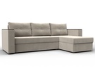 Диван угловой Атланта без стола универсальный угол, Микровельвет, Бежевый
