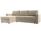 Диван угловой Траумберг Лайт левый угол, Микровельвет, Бежевый