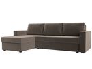 Диван угловой Траумберг Лайт левый угол, Велюр, SEVEN 727 коричневый