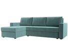 Диван угловой Траумберг Лайт левый угол, Велюр, SEVEN 113 бирюзовый