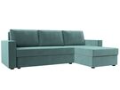 Диван угловой Траумберг Лайт правый угол, Велюр, SEVEN 113 бирюзовый