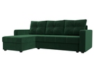 Диван угловой Ливерпуль Лайт левый угол, Велюр, SEVEN 626 зеленый