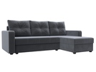 Диван угловой Ливерпуль Лайт правый угол, Велюр, SEVEN 17 серый