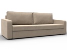 Диван прямой Лига-009, Велюр, SEVEN 729 бежевый