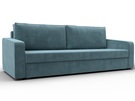 Диван прямой Лига-009, Велюр, SEVEN 113 бирюзовый