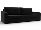 Диван прямой Лига-009, Велюр, SEVEN 35 черный