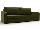 Диван прямой Лига-009, Микровельвет, Зеленый