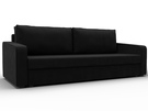 Диван прямой Лига-009, Микровельвет, Черный