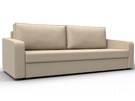 Диван прямой Лига-009, Экокожа, Бежевый
