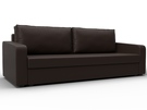 Диван прямой Лига-009, Экокожа, Коричневый