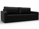 Диван прямой Лига-009, Экокожа, Черный