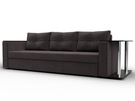 Диван прямой Атланта со столом справа, Велюр, SEVEN 727 коричневый