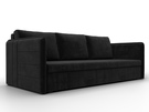 Диван прямой Слим, Велюр, SEVEN 35 черный