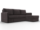 Диван угловой Слим угол универсальный, Велюр, SEVEN 727 коричневый