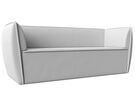 Диван кухонный прямой Бергамо 3-х местный, Экокожа, Белый