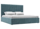 Кровать интерьерная Афродита 180, Велюр, SEVEN 113 бирюзовый