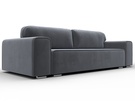 Диван прямой Лига-029, Велюр, SEVEN 17 серый