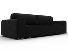 Диван прямой Лига-029, Микровельвет, Черный