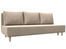 Диван прямой Лига-033, Велюр, SEVEN 729 бежевый