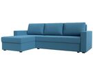 Диван угловой Траумберг Лайт левый угол, Рогожка, Амур 10 голубой