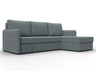 Диван угловой Слим угол универсальный, Рогожка, Амур 07 серый