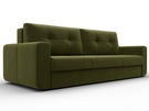 Диван прямой Лига-031, Микровельвет, Зеленый