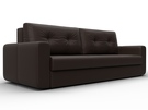 Диван прямой Лига-031, Экокожа, Коричневый