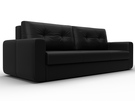 Диван прямой Лига-031, Экокожа, Черный