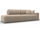 Диван прямой Лига-036 НПБ Модерн подлокотник справа, Велюр, SEVEN 729 бежевый