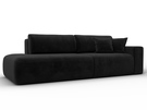 Диван прямой Лига-036 НПБ Модерн подлокотник справа, Велюр, SEVEN 35 черный