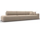 Диван прямой Лига-036 НПБ Модерн Лонг подлокотник справа, Велюр, SEVEN 729 бежевый